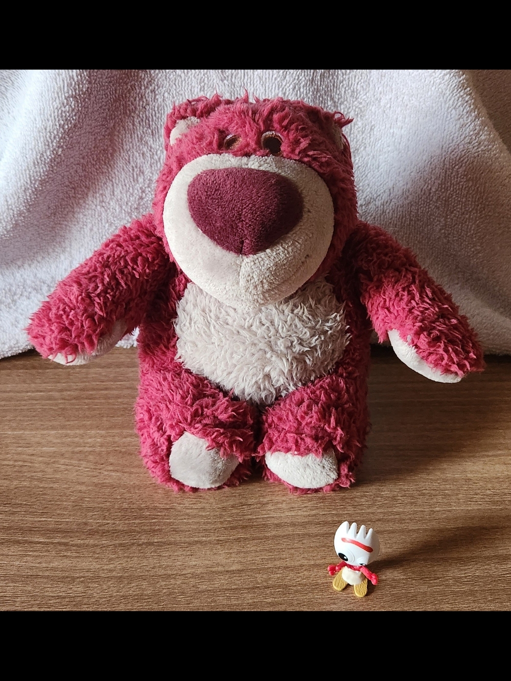 Toy Story Lotso Bear Stuffed Animal with Miniature Forky